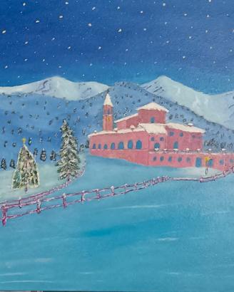 Quadro olio su tavola