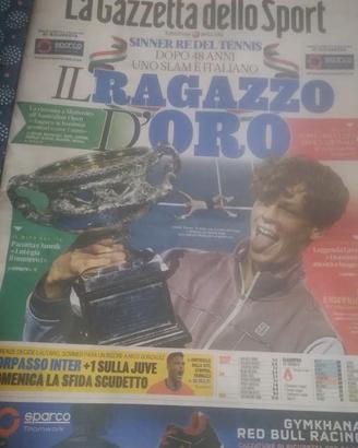 La Gazzetta dello Sport: Jannik Sinner 29/1/2024