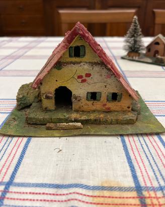 Casa fatta a mano per presepe anni 60/70