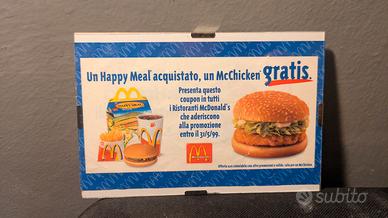volantino McDonald's anni 90 La bella  la bestia