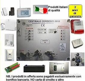 Kit allarme antifurto 4 zone cavo Europrotezioni