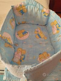 Set paracolpi per lettino neonato imbottito