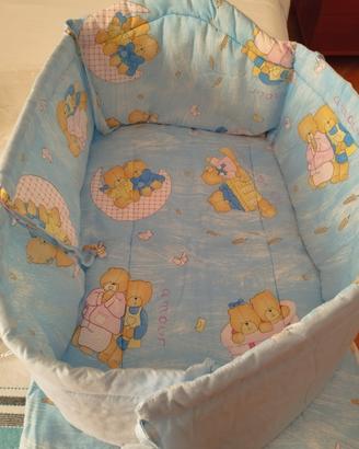 Set paracolpi per lettino neonato imbottito