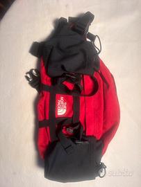 Marsupio North face rosso e nero 2 porta borracce
