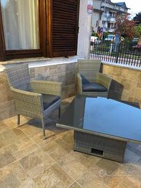 Set da Giardino Completo in Rattan