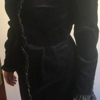 Vestito donna vintage VALENTINO cotone nero lungo