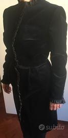 Vestito donna vintage VALENTINO cotone nero lungo