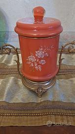 Barattolo Ceramica Vintage Corallo con Manici