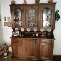 Credenza legno e vetro classica