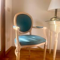 Sedia a medaglione in legno vintage