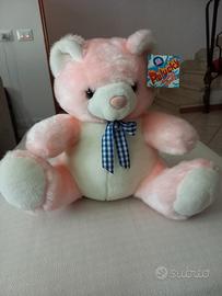 Peluche Orsetto Rosa e Bianco Pelucky 