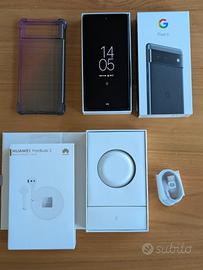 Google pixel 6 + Freebuds 3 + cover