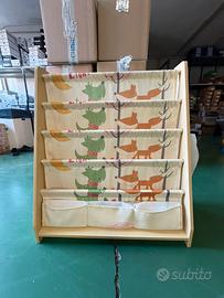 Libreria per bambini a 4 livelli, scaffale camera