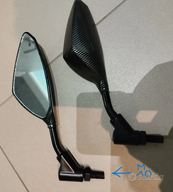 Coppia specchietti in carbonio universali