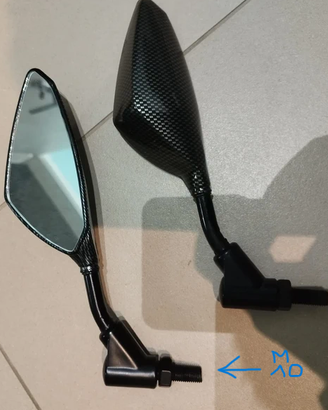 Coppia specchietti in carbonio universali