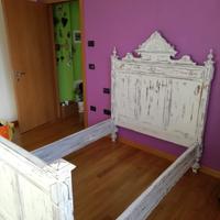 Letto francese 1 piazza e mezza shabby chic
