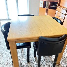 Tavolo piu 6 sedie modernariato