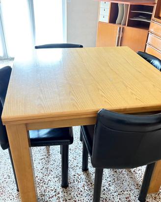 Tavolo piu 6 sedie modernariato