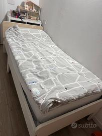 LETTO ALLUNGABILE CON SPONDA BIANCO 80X200