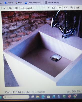 lavabo freestanding in microcemento 