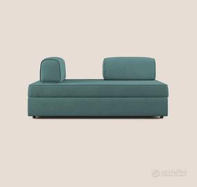 Divano di design sfoderabile con pouf poggiapiedi