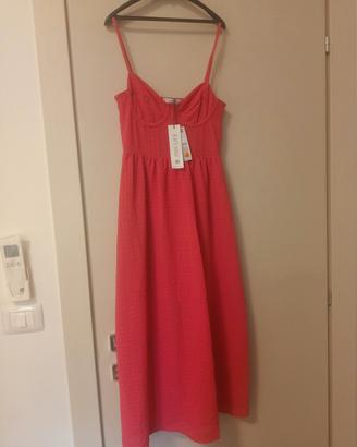 vestito midi Stradivarius xs fucsia