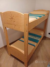 Letto a castello in legno