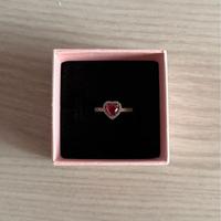 Anello Pandora Cuore Rosso