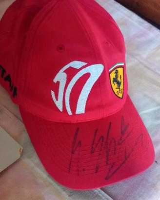 Cappellino Ferrari autografo Schumacher 