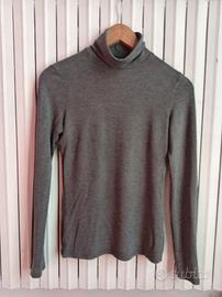 Maglia grigia a maniche lunghe, viscosa. T-M 