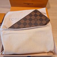 portafogli Louis Vuitton Damier Ebene tela marrone