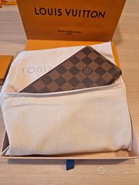 portafogli Louis Vuitton Damier Ebene tela marrone