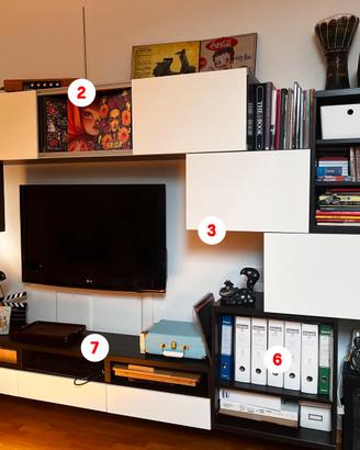 Mobili componibili sala Ikea Besta