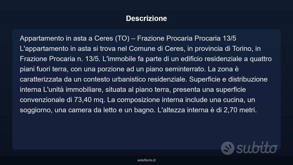 Appartamento – Ceres, Procaria - Altro