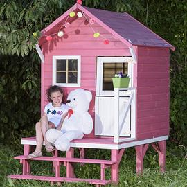 Casetta in legno per bambini con scalini - Nuova