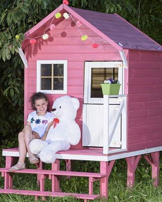 Casetta in legno per bambini con scalini - Nuova