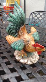 gallo ceramica policromo Italia Anni 50 