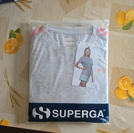 PIGIAMA DONNA SUPERGA T.XL GRIGIO E ROSA 