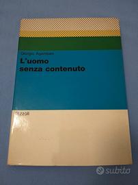 Giorgio Agamben L'uomo senza contenuto