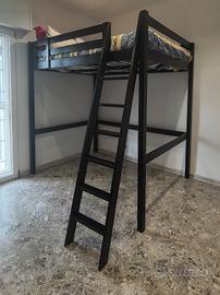 Letto a soppalco con materasso 