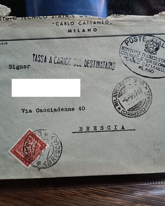 lotto 3 buste con segnatasse