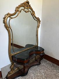 Specchio con tavolino antichità antiquariato