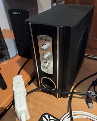Sistema di Casse Autoparlanti con Subwoofer 80watt