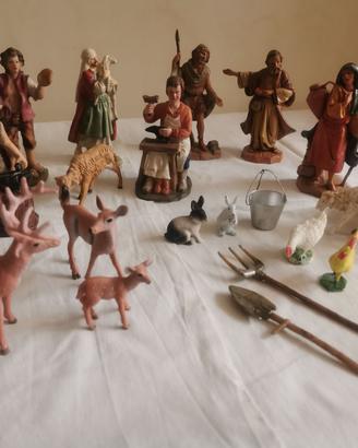 Statuette Fontanini, M. Landi ed altro, cm 12