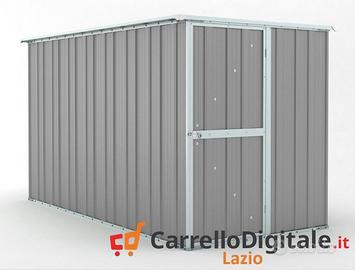 deposito attrezzi giardino 175x307cm grigio chiaro