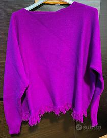 Maglione donna color ciclamino