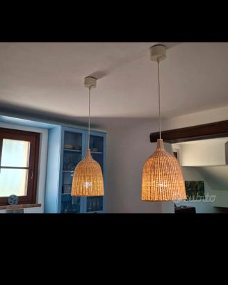 lampade in rattan