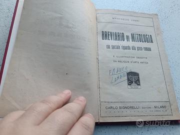 Breviario di mitologia Manfredo Vanni 1925