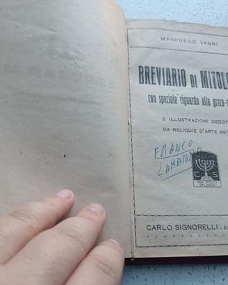Breviario di mitologia Manfredo Vanni 1925
