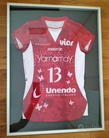 Quadro con all' interno Maglia Squadra pallavolo